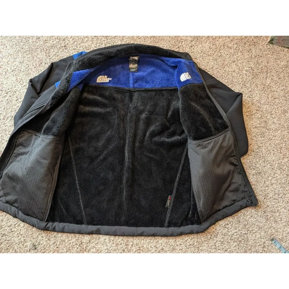 The North Face Men's Denali Softshell Fleece Lined Jacket Blue Black Size S